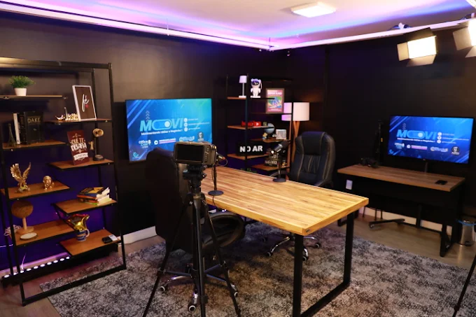 Moovie Studio em Nova Iguaçu oferece estrutura profissional para criação de podcasts na Baixada Fluminense